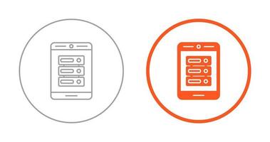 icono de vector de teléfono de datos