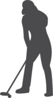 Golf player silhouette PNG