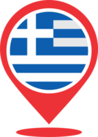 Grecia bandera alfiler mapa ubicación png