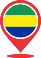 Gabon bandiera perno carta geografica Posizione png