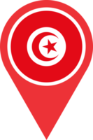 Tunisie drapeau épingle carte emplacement png