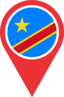 Congo drapeau épingle carte emplacement png