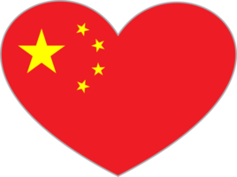 China bandera corazón forma png