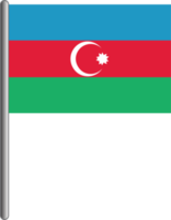 Aserbaidschan Flagge png