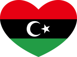 Libya flag heart shape PNG