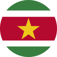 Suriname flag round shape PNG