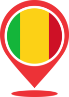 Mali vlag pin kaart plaats PNG