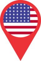USA flag pin map location PNG