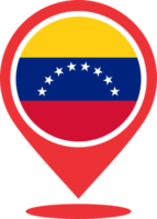 Venezuela flag pin map location PNG