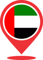 Emirates flag pin map location PNG