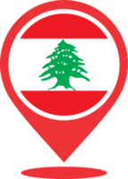 Libano bandiera perno carta geografica Posizione png