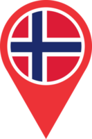 Norway flag pin map location PNG