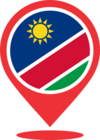 Namibia flag pin map location png