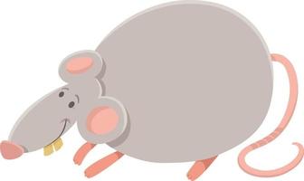 funny cartoon gray mouse animal character vector