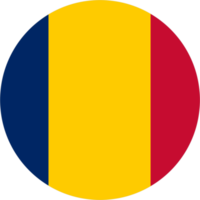 Chad flag round shape PNG