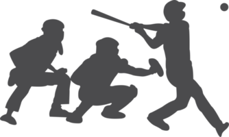 base-ball joueur silhouette équipe png