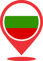 Bulgaria flag pin map location PNG