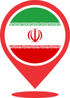 Iran flag pin map location PNG