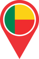 Benin flag pin map location PNG