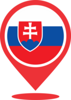 Slovakia flag pin map location png