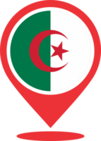 Algeria flag pin map location PNG