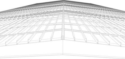 3D illustration of building structure vector