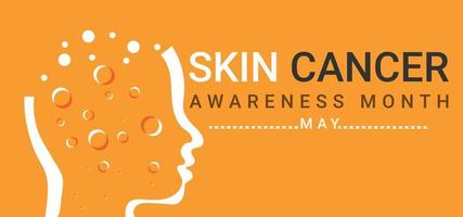 Skin cancer awareness month may. template  background, banner, card, poster. vector illustration.