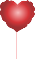 Red heart balloon PNG