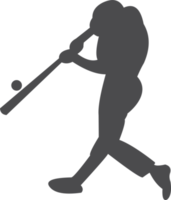 Baseball player silhouette PNG