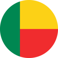 Benin vlag ronde vorm PNG