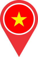 Vietnam flag pin map location png