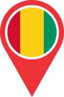 Guinea  flag pin map location PNG