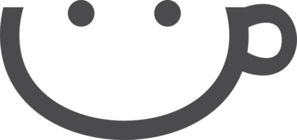 Coffee cup smile PNG