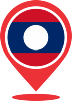 Laos bandeira PIN mapa localização png
