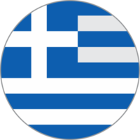 Greece flag round shape icon PNG