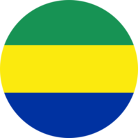 Gabon flag round shape PNG