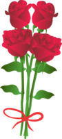 Red rose flower PNG