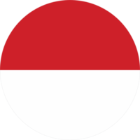 Monaco vlag ronde vorm PNG