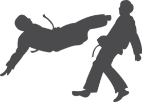Taekwondo silhouette icon PNG