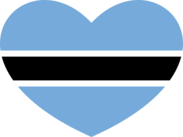 Botswana bandera corazón forma png