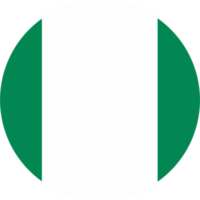 Nigeria vlag ronde vorm PNG