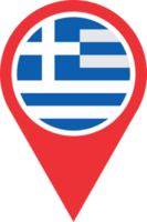 Greece flag pin map location PNG