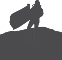 Climber mountain success silhouette PNG