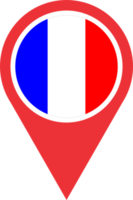 Francia bandera alfiler mapa ubicación png