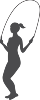 The woman jumping rope icon PNG