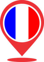 Francia bandera alfiler mapa ubicación png