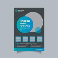 Modern home for sale real estate flyer design or elegant brochure design template vector