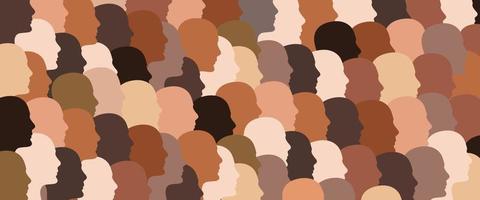 Head Shapes in Various Skin Colors - Diversity Concept vector