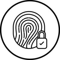 Fingerprint Identification Vector Icon Style