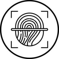 Fingerprint Scanning Vector Icon Style